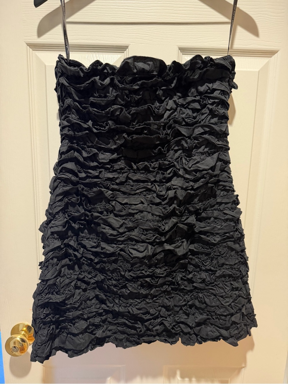 Anthropologie FARM RIO Black Strapless Cocktail Dress